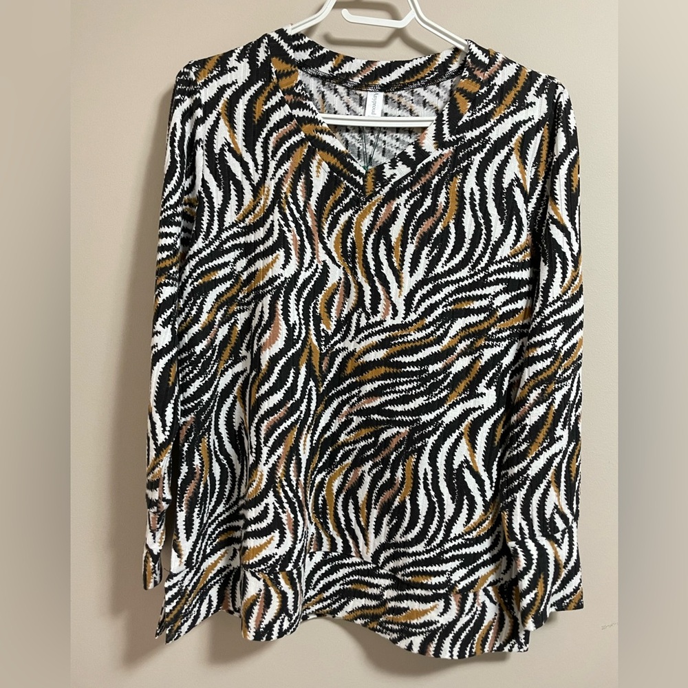 Stylish Zebra Print Women's Top